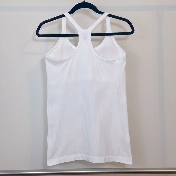 Lululemon Athletica White Ribbed Tank Top - Picture 4 of 8